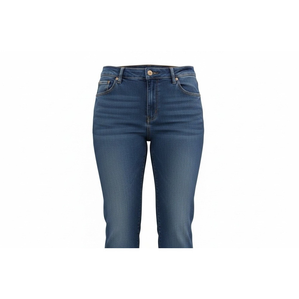 Lee Jeans Capris Womens 16W Blue Stretch Denim Mid Rise Modern Series Curvy Fit